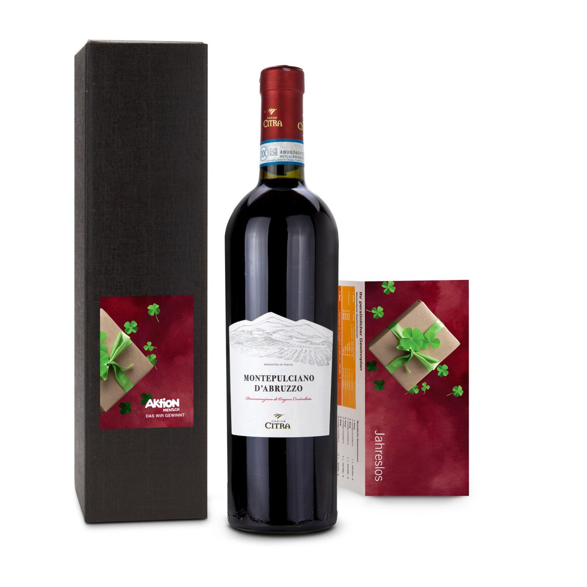 The Buona Sorte – Geschenkset mit Losbuch & Wein
