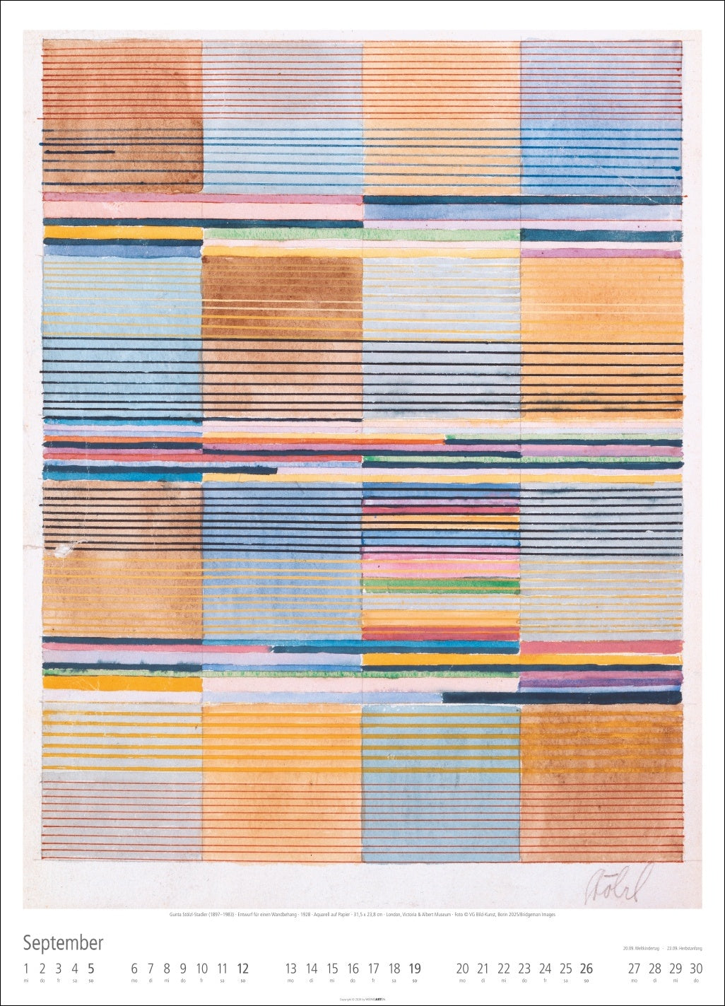 Wandkalender Bauhaus 2027