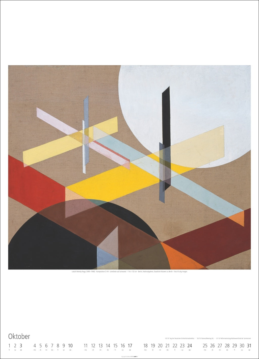 Wandkalender Bauhaus 2027