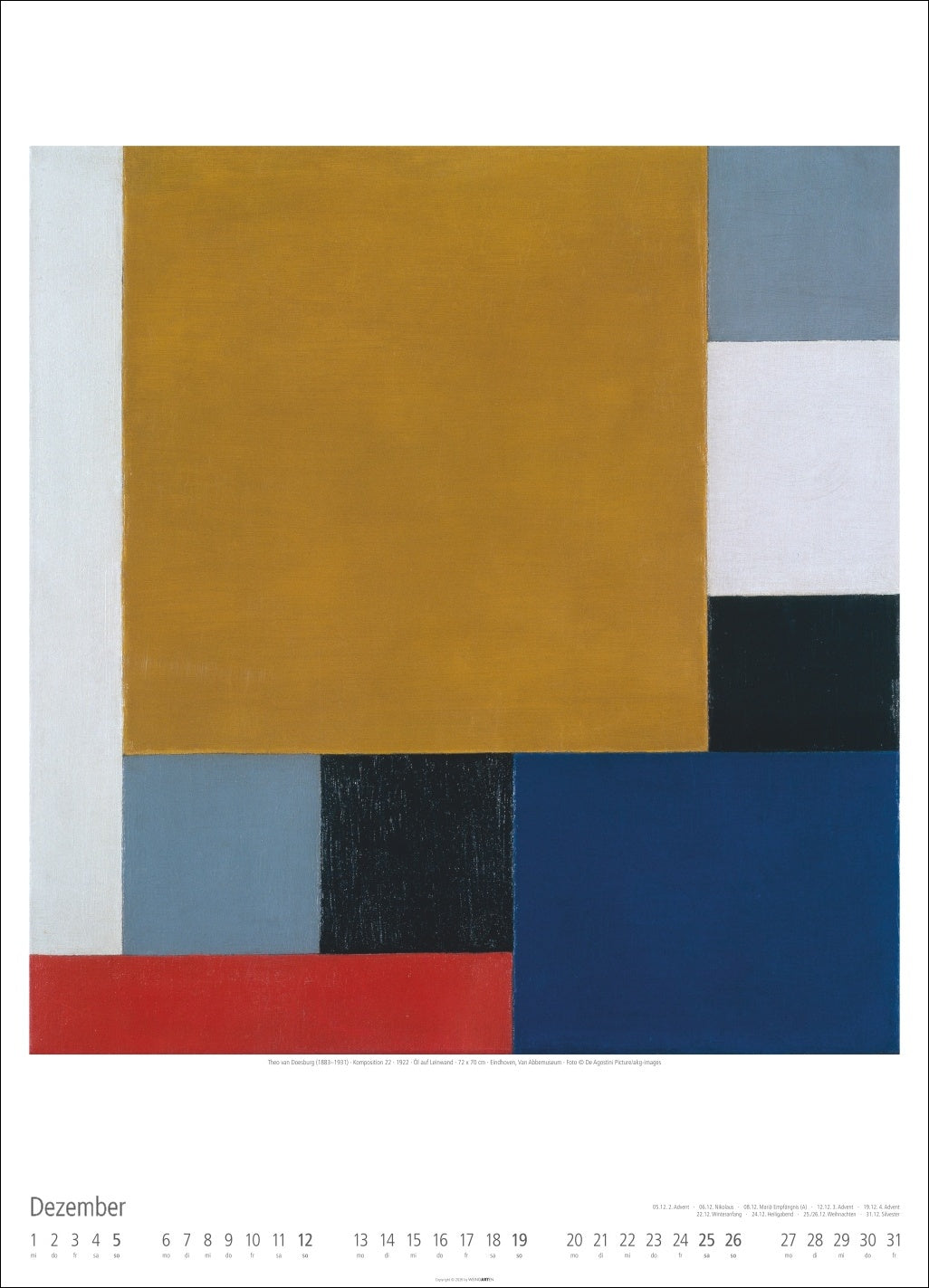 Wandkalender Bauhaus 2027