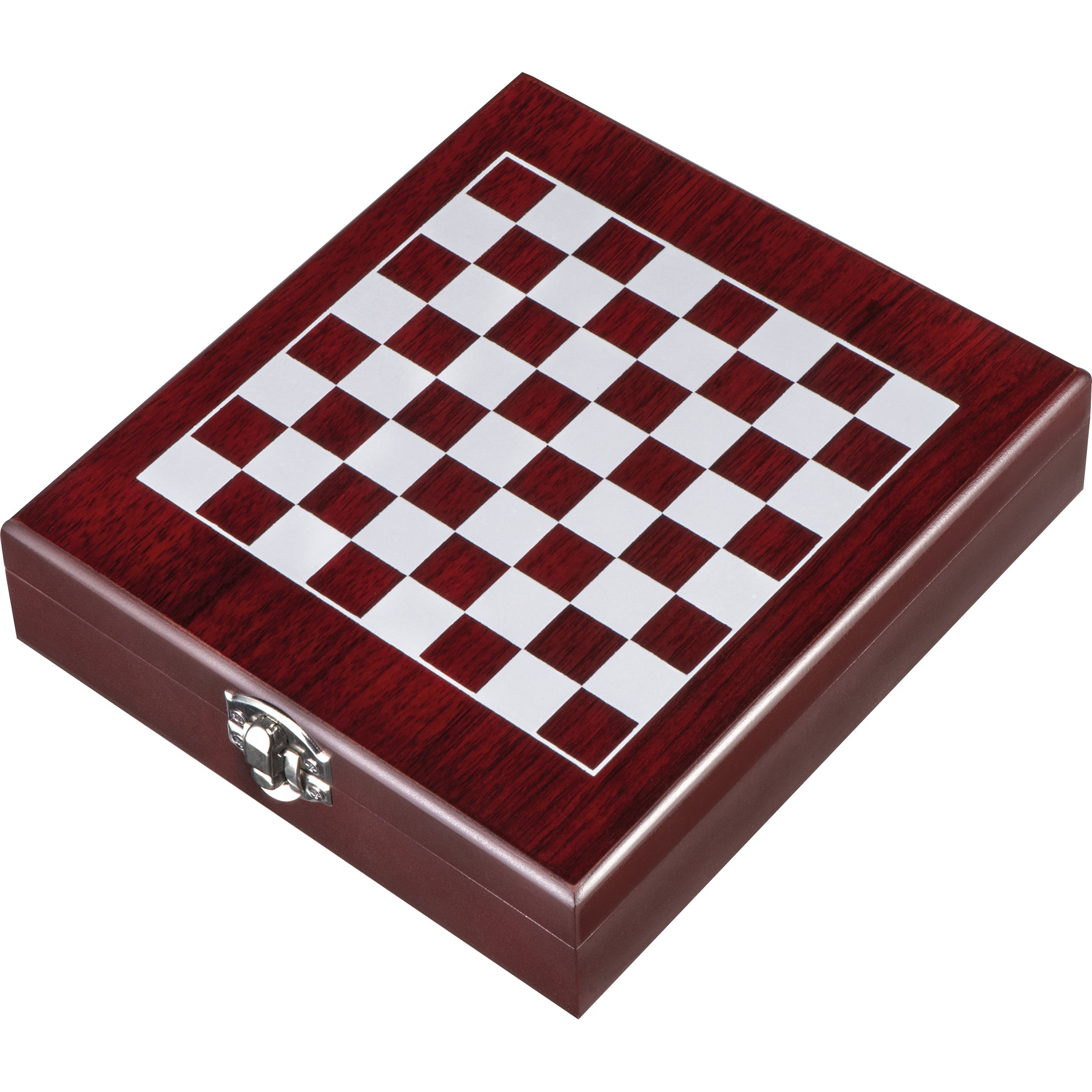 Weinset mit Schachspiel Holzbox Hemingway – braun