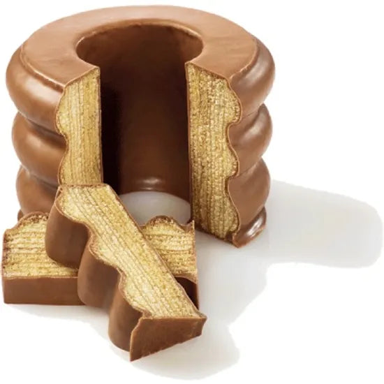Baumkuchen überzogen mit Milchschokolade
