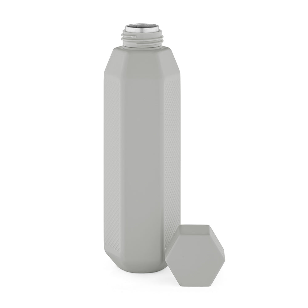 The Hexagon – Isolierflasche – Grau