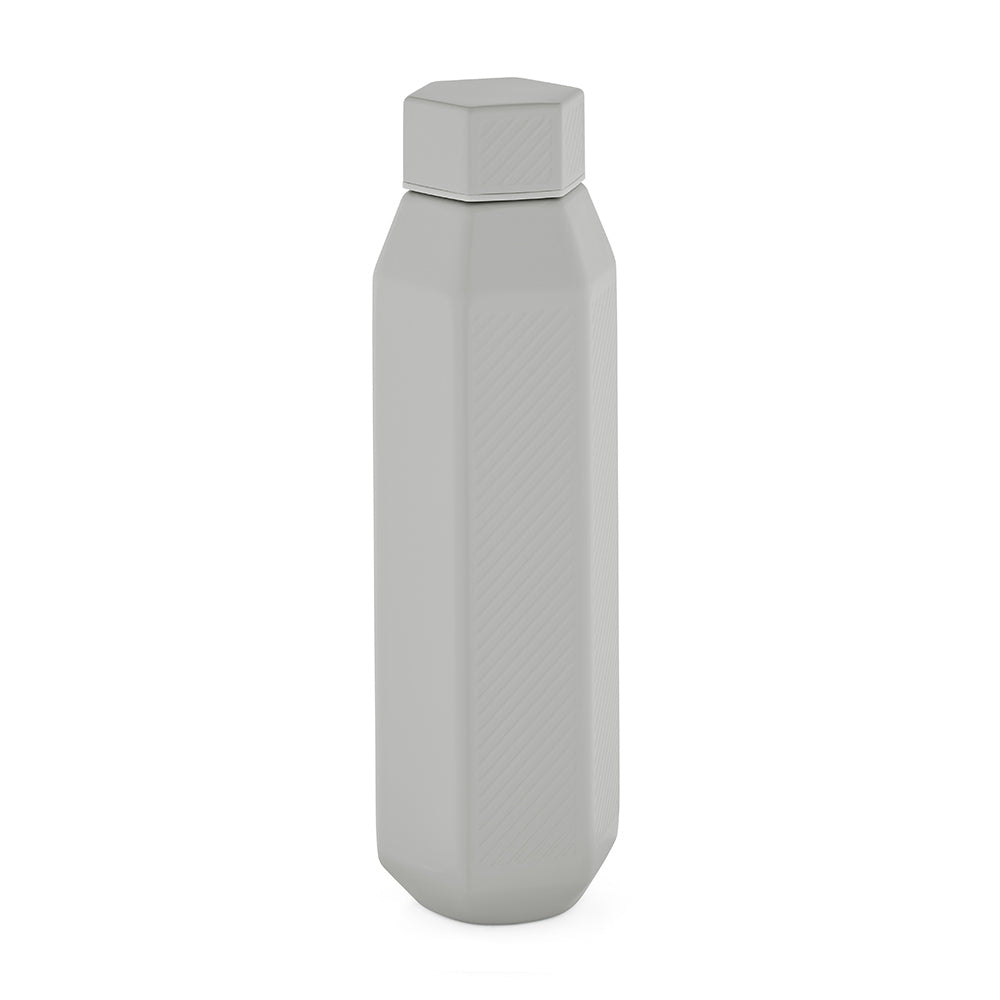 The Hexagon – Isolierflasche – Grau