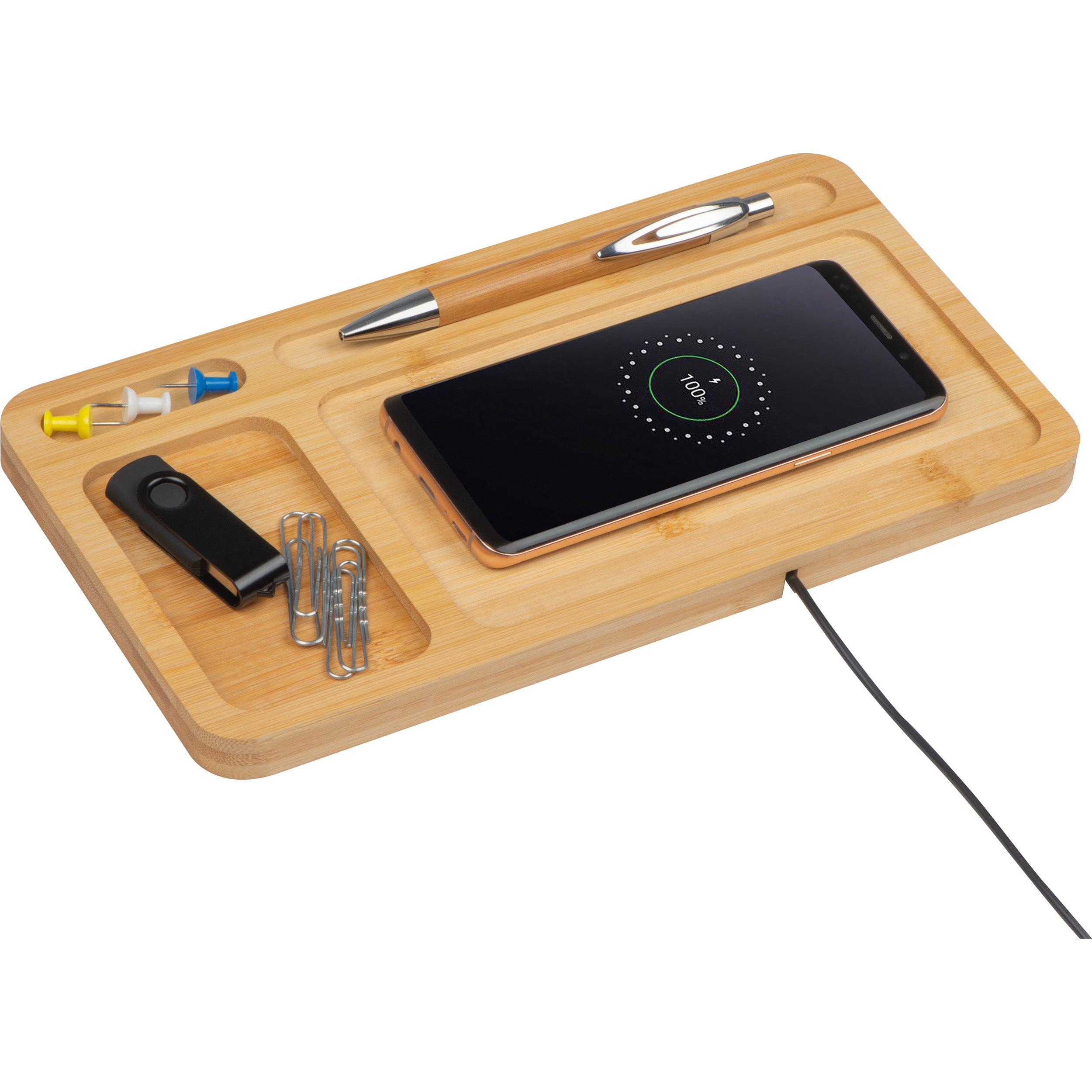 Deskorganizer mit Wireless Charger