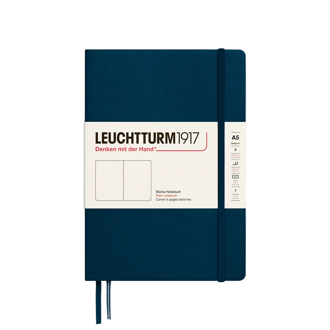 Notizbuch Medium (A5) -deep-sea-blanko