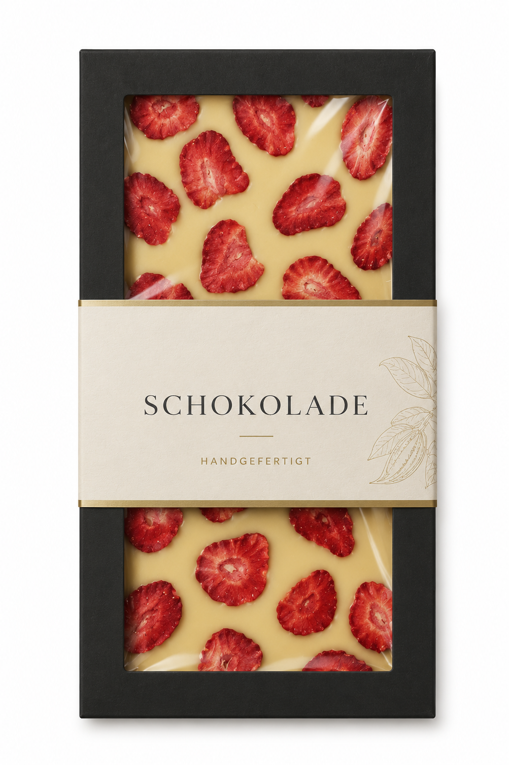Weiße Schokolade mit Erdbeeren