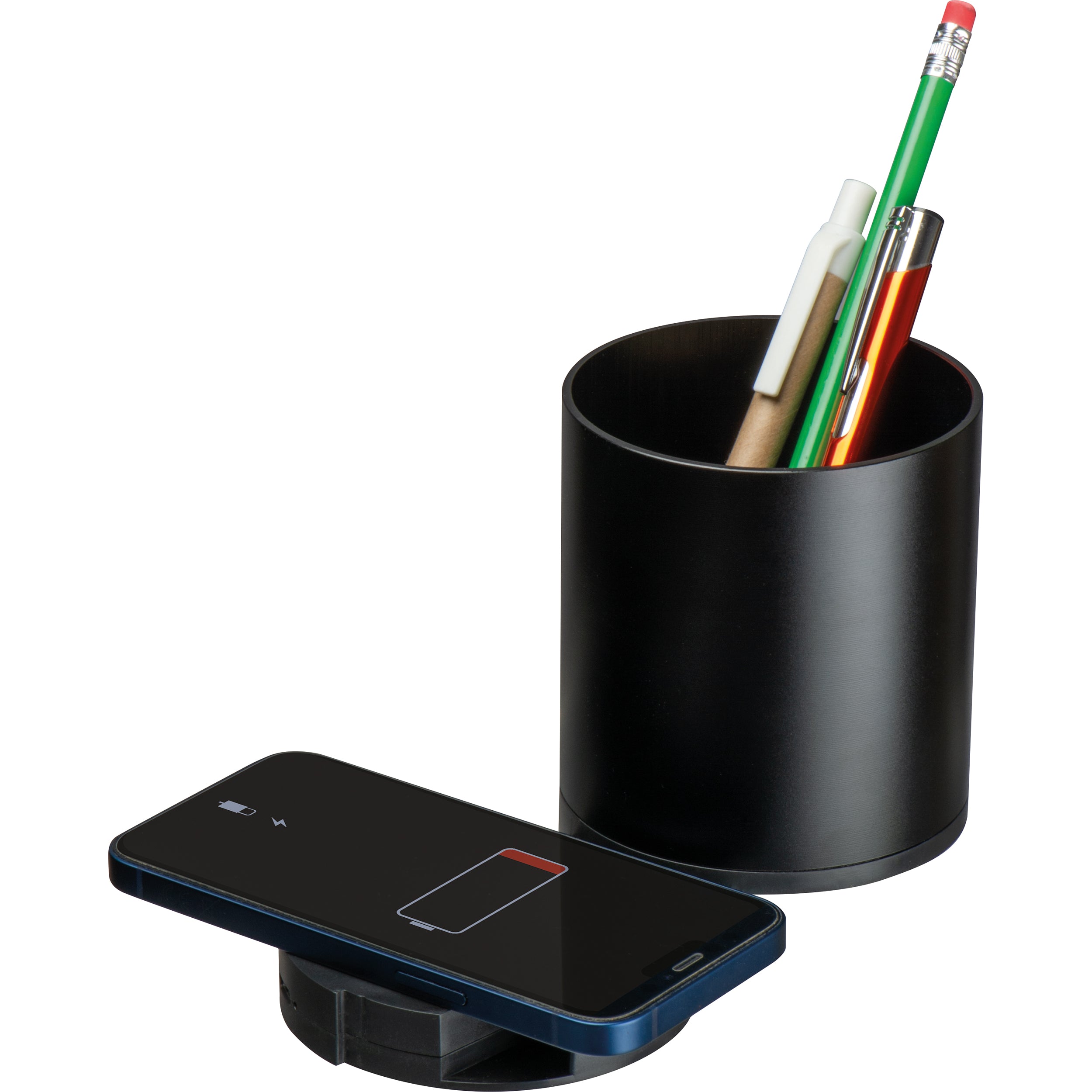 Stifteköcher mit Wireless Charging – schwarz