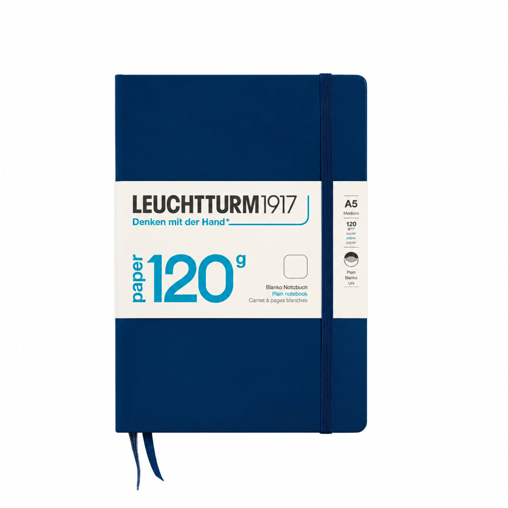 notizbuch-medium-a5-120g-edition-hardcover-203-nummerierte-seiten-marine-blanko