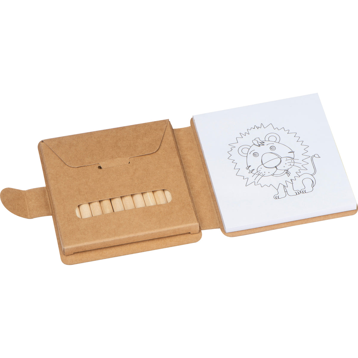 The Rufus – Malbuch mit Buntstiften – beige